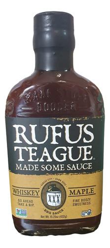 Salsa Bbq Rufus Teague 454g Whiskey Maple Importada