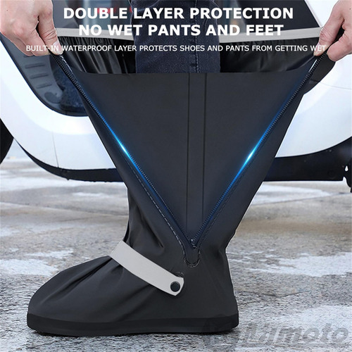 Cubiertas Altas Zapatos Lluvia Moto, Impermeables, Reutiliza