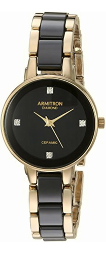 Armitron 755532bkgp Reloj Análogo Para Mujer, Color Negro