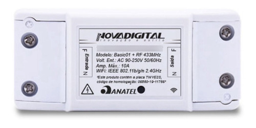 Relé Eletrônico Para Automação Residencial Wi-fi + Rf433mhz 