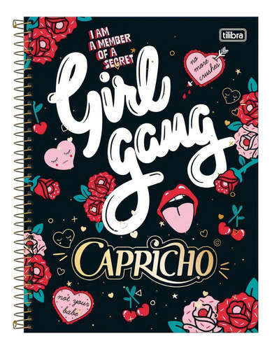  Tilibra Capricho Caderno Espiral Capa Dura Capricho Meninas Sortido 96 folhas  listradas 1 assuntos unidade x 1 28cm x 21cm capricho