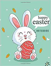 Notebook Happy Rabbit Cover (85 X 11) Inches 110 Pages, Blan