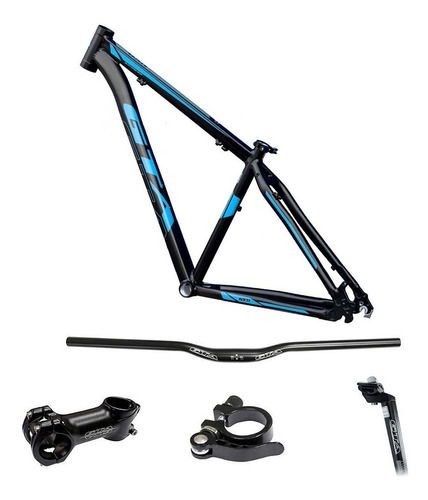 Kit Quadro Gta 19 Aro 29 + Guidão Com Kit - Preto/azul