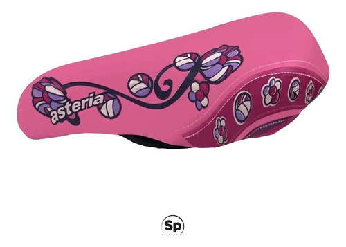 Asiento Para Bicicleta Infantil Rieles De Acero Diseño Niña