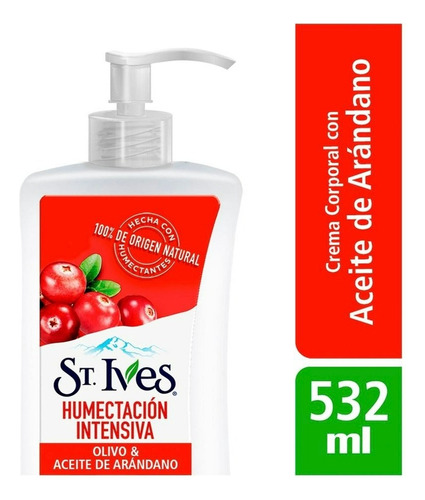 Crema Corporal St Ives Con Olivo Y Aceite De Arándano 532 Ml