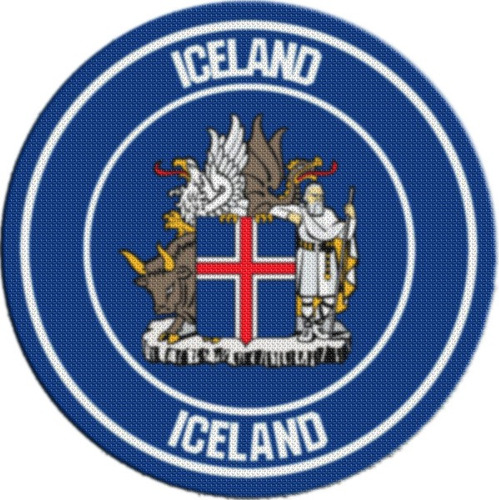 Parche Escudo Circular Islandia M02