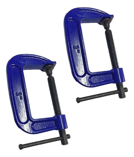 2 Grampo Sargento 76mm Fixação Tipo C 3 Pol. Marceneiro