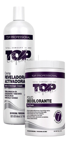 Kit  Decolorante Top-color(no Volatil) Nivel Aclaración 7  