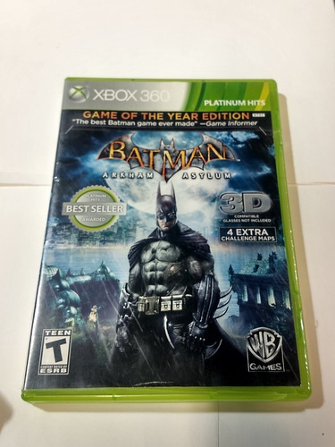 Batman Arkham Asylum Game Of The Year Xbox 360