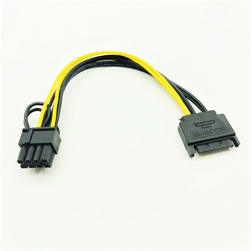 Adaptador Sata Poder Macho 15pin A Pci-e Express 8pin 20cm