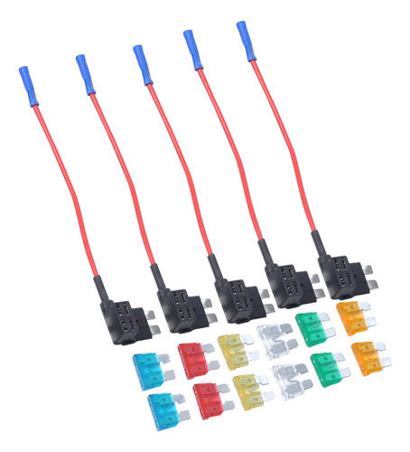 12 Fusibles De Para Automóviles 5a 10a 15a 20a 25a 30a Con
