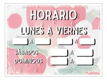 Comprar Cartel Horario Locales Kiosco Abierto Vidriera 20 X 15 N132