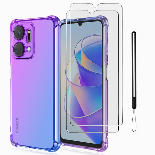 Funda Para Huawei Honor X7a Uso Rudo + 2 Micas + Correas