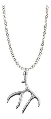Collar Animales Dije Colgante Pareja Amigos Cadena Acero Plateado Cuerno Venado Astas