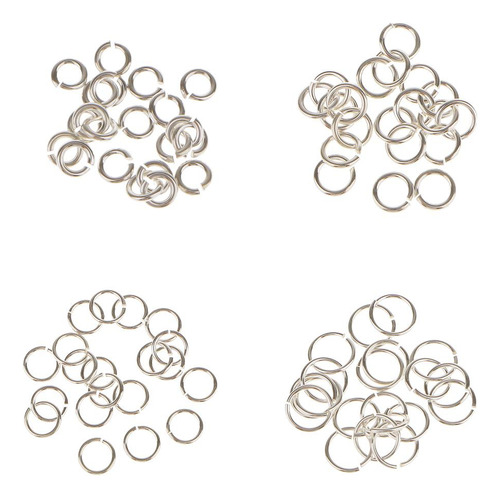 80x 925 Conector De Plata Anillos De Salto Divididos