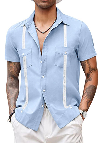 Camisa Casual De Playa De Manga Corta Para Hombre, Bolos