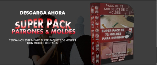 Super Pack De Moldes Y Patrones  De Ropa Para Imprimir