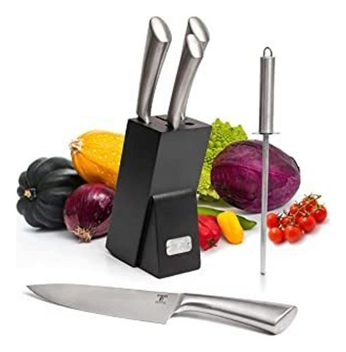 Cuchillos De Cocina Profesional Con Bloque, Juego De Cuc Cch