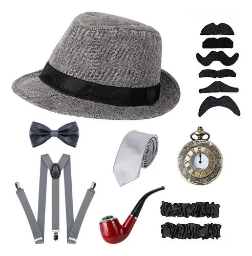 comprar Set De Disfraz Fiesta De Gatsby 14 Piezas Para Hombre De Los Años 20