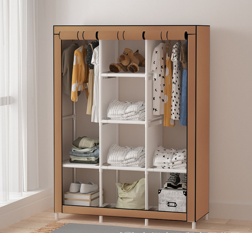 Closet Armable Ropero Rack Guardaropa Recamara Organizacion Color Marrón