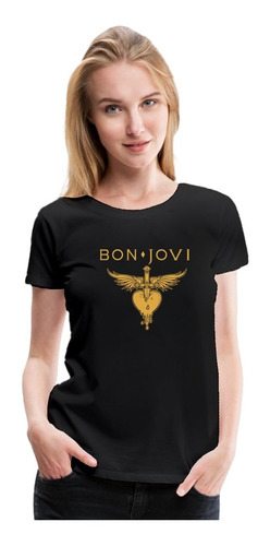 Polera Estampada Bon Jovi  Rock Moda Mujer