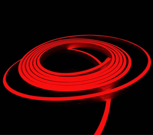 Manguera Luces Neon Luz Led Roja 5m Exterior + Fuente