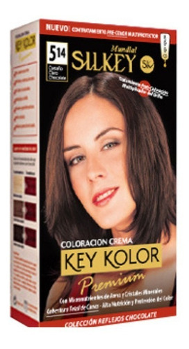  Silkey Tintura Key Kolor Premium Kit Tono 5.14 castaño claro chocolate