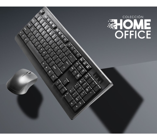 Teclado Inalambrico Con Mouse Silenciosos Negro Usb
