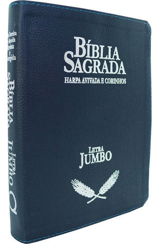 Bíblia Arc Letra Jumbo Com Harpa Avivada E Corinhos - Capa Luxo Azul Escuro, De João Ferreira De Almeida. Única, Vol. Único. Editorial Edifique, Capa Mole, Edição 1a Edição Em Português, 2024