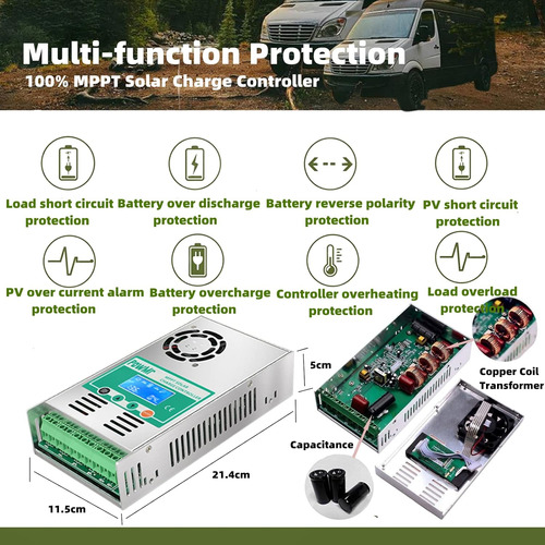 Mppt Controlador De Carga Solar De 60 Amperios 48 V 36 V 24