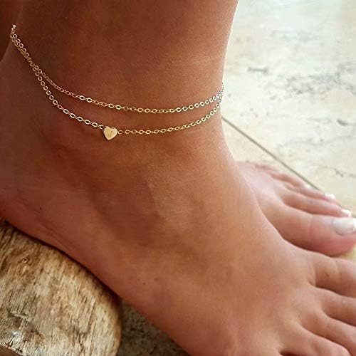 Tobilleras De Oro De Turandoss Para Mujer Con Iniciales, Tob