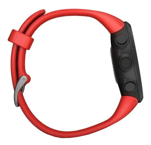 Imagen 4 de 5 de Smartwatch Garmin Forerunner 45 1.04" caja 42mm negra, malla rojo lava de silicona