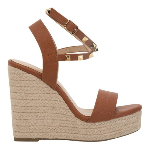 Sandalias Mujer Casual Plataforma Tacón Alto Camel M6868