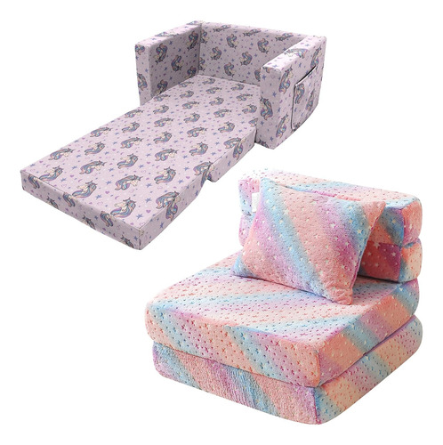 Kids Sofa, Children's 2pulgada1 Convertible Relaxing Sofa To