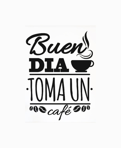 Vinilo Decorativo Pared Frases Hogar Cocina Toma Un Café 60