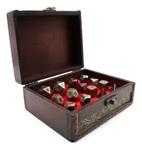 Comprar Juegos De Dados De Metal Dobles Para Juegos De Rol Con Cofre