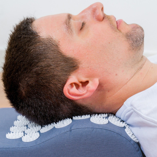 Yogateria Tapete E Almofada Acupressure Acupressão Massagem Cor Azul