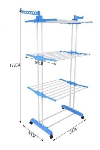 Imagen 2 de 5 de Tendedero Colgador Secador De Ropa Plegable