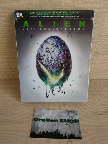 Alien 40 Aniversario Blu Ray 4k Pelicula Steelbook Stock