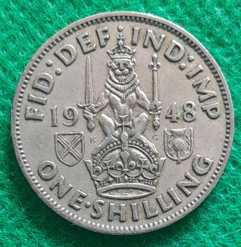 Moneda De 1 Chelin Año 1948, Reino Unido, Excelente Estado 