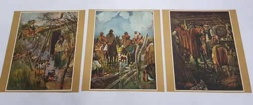 Imagen 8 de 10 de Antiguas Láminas Gauchos Molina Campos Lote X 57 Mag 58607