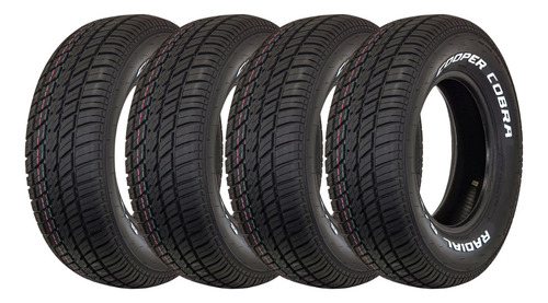 Jogo 4 Pneu Cooper 225/70r15 Cobra G/t Radial Letra Branca