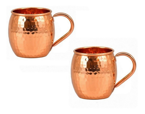 Vaso 100% Cobre Hecho A Mano Moscow Mule Taza Martillado