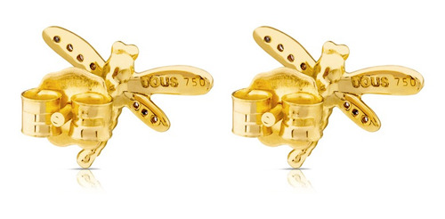 Pendientes Tous Bera De Oro Con Diamantes