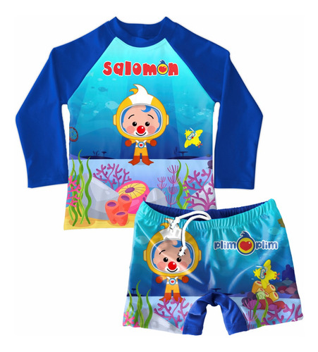 Conjunto De Traje De Baño Niño Payaso Plim Plim