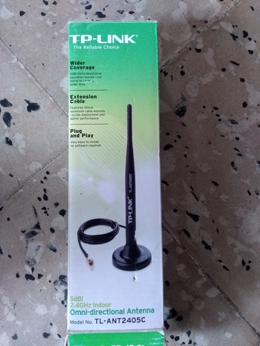 Antena Tplink 5dbi 2.4ghz Modelo Tl-ant2405c Con Base