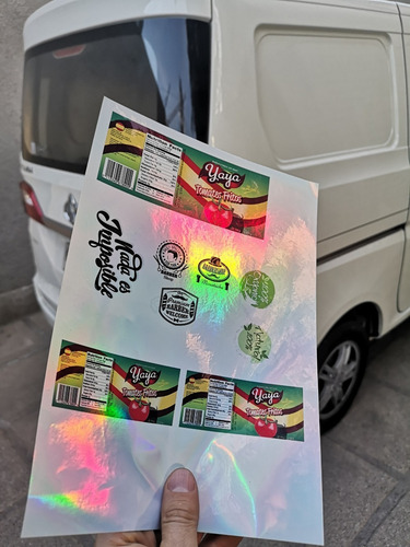 Imagen 3 de 4 de Vinilo Adhesivo Tornasol Holografico A4/20hojas..imprink