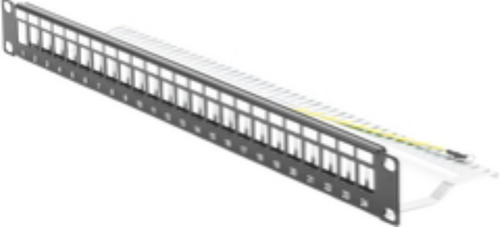 Patch Panel Modular Blindado (stp) De 24 Puertos, Con Barra