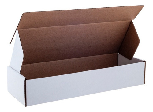 100 Cajas Cartón Micro Corrugado 25x9x5 Armable Para S Color Blanco