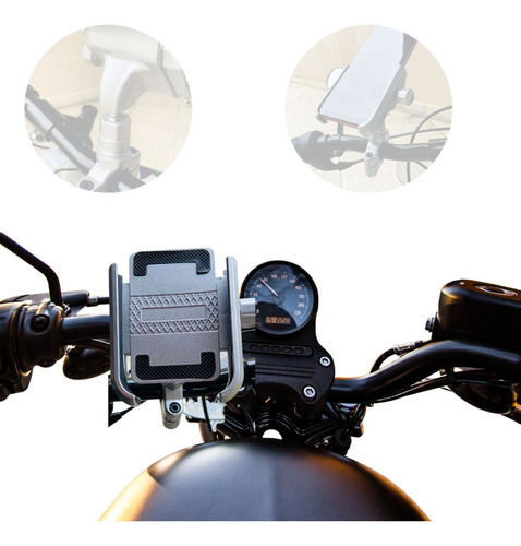 Suporte Celular Moto Em Aluminio 360 Ajustavel Bike Biciclet